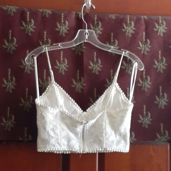 Musette Boho Lace Crop Top Summer Solstice Festival Metal Zipper Closure S - Picture 5 of 12